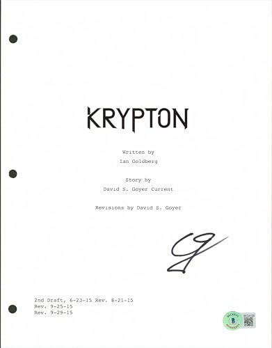 Cameron Cuffe Krypton Authentic Signed 8.5x11 Krypton Script Cover BAS #BF24109