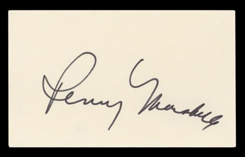 Penny Marshall Laverne & Shirley Authentic Signed 3x5 Index Card BAS #BL96542