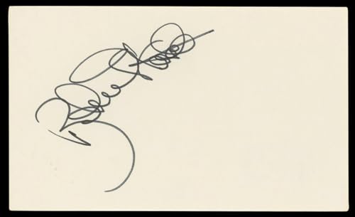 Robert Stack Airplane! Authentic Signed 3x5 Index Card Autographed BAS #BL96876