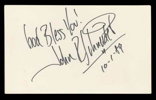 John Schneider "God Bless You!" Authentic Signed 3x5 Index Card BAS #BL96761