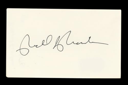 Richard Riordan Mayor Authentic Signed 3x5 Index Card Autographed BAS #AD70235