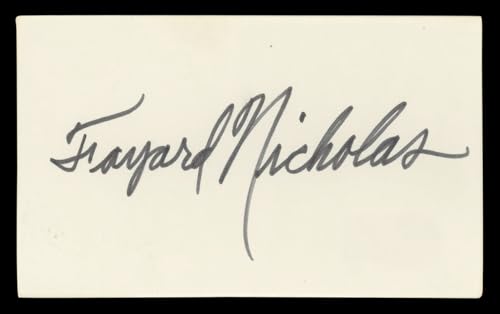 Fayard Nicholas The Pirate Authentic Signed 3x5 Index Card BAS #BL98804