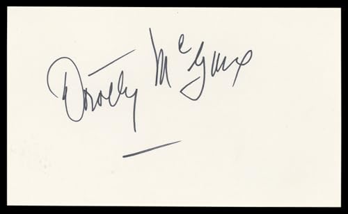 Dorothy McGuire Gentleman's Agreement Signed 3x5 Index Card BAS #BL98869