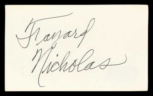 Fayard Nicholas The Pirate Authentic Signed 3x5 Index Card BAS #BL98806