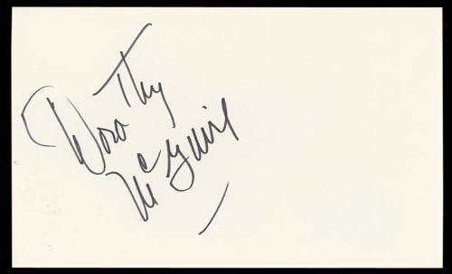 Dorothy McGuire Gentleman's Agreement Signed 3x5 Index Card BAS #BL98870