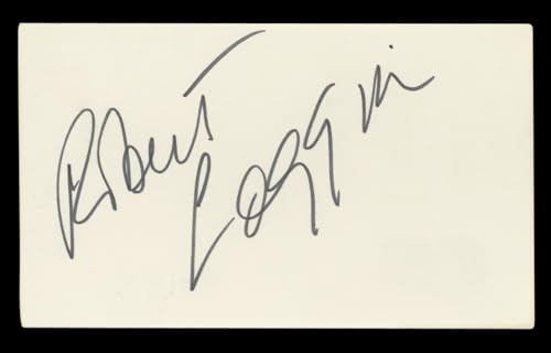 Robert Loggia Big Authentic Signed 3x5 Index Card Autographed BAS #BL96590