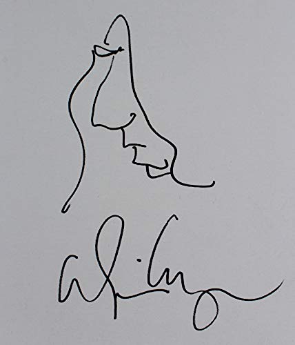 Alice Cooper Signed 18x24 Hand Drawn Self Portrait Sketch PSA/DNA ITP #7A26807