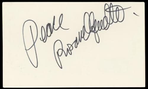Rosanna Arquette "Peace" Authentic Signed 3x5 Index Card BAS #BL98628