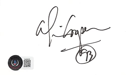 Alice Cooper "93" Authentic Signed 3x5 Index Card Autographed BAS #BJ63975