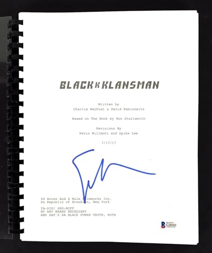 Spike Lee BlacKkKlansman Authentic Signed Movie Script Autographed BAS #G20261