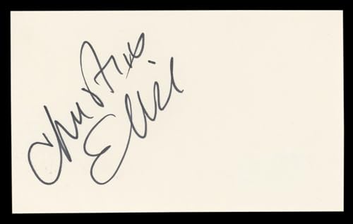 Christine Elise Beverly Hills 90210 Authentic Signed 3x5 Index Card BAS #BL98867