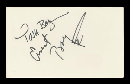 Ernest Borgnine McHale's Navy Signed 3x5 Index Card Autographed BAS #AD70368