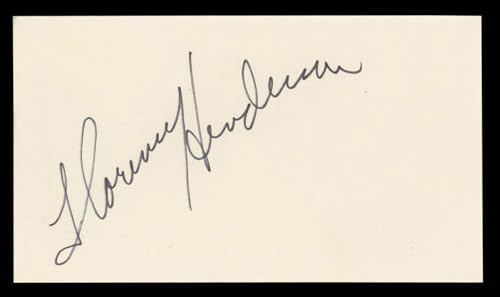 Florence Henderson The Brady Bunch Authentic Signed 3x5 Index Card BAS #BL98861