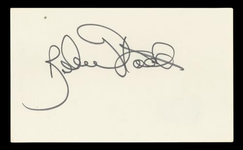 Robert Stack Airplane! Authentic Signed 3x5 Index Card Autographed BAS #BL96871