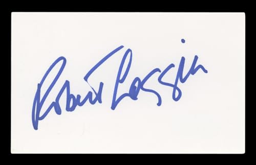 Robert Loggia Big Authentic Signed 3x5 Index Card Autographed BAS #BL96587