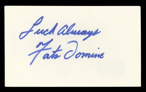 Fats Domino "Luck Always" Authentic Signed 3x5 Index Card BAS #BL96641