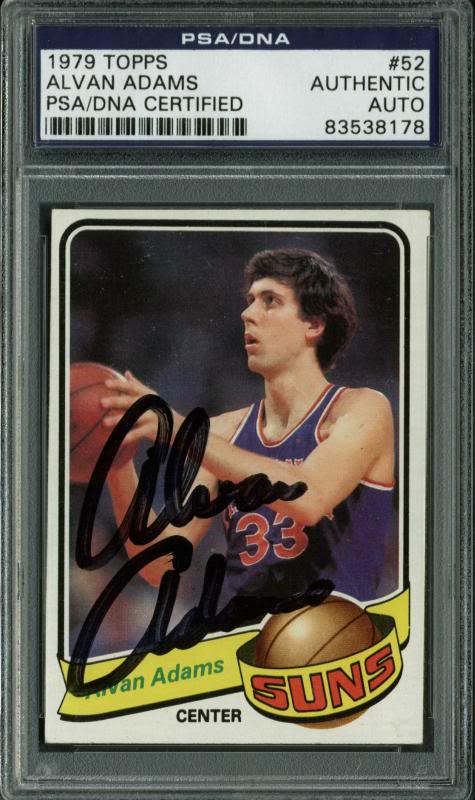 Suns Alvan Adams Authentic Signed Card 1979 Topps #52 PSA/DNA Slabbed #83538178