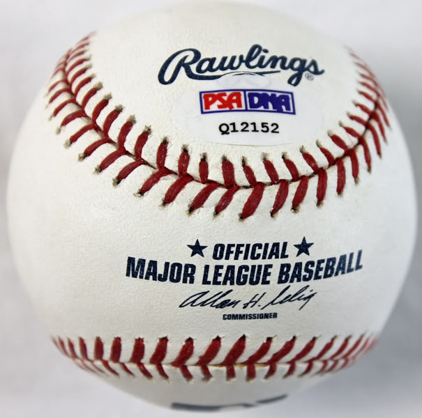Indians Ubaldo Jimenez Signed Authentic OML Baseball PSA/DNA #Q12152