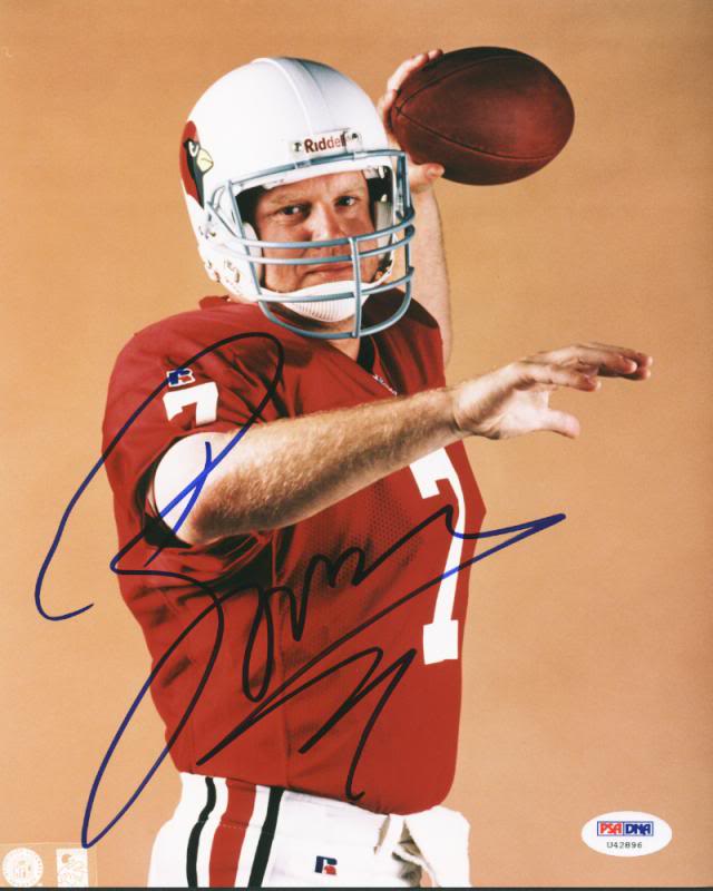 Cardinals Boomer Esiason Signed Authentic 8X10 Photo Autographed PSA/DNA #U42896
