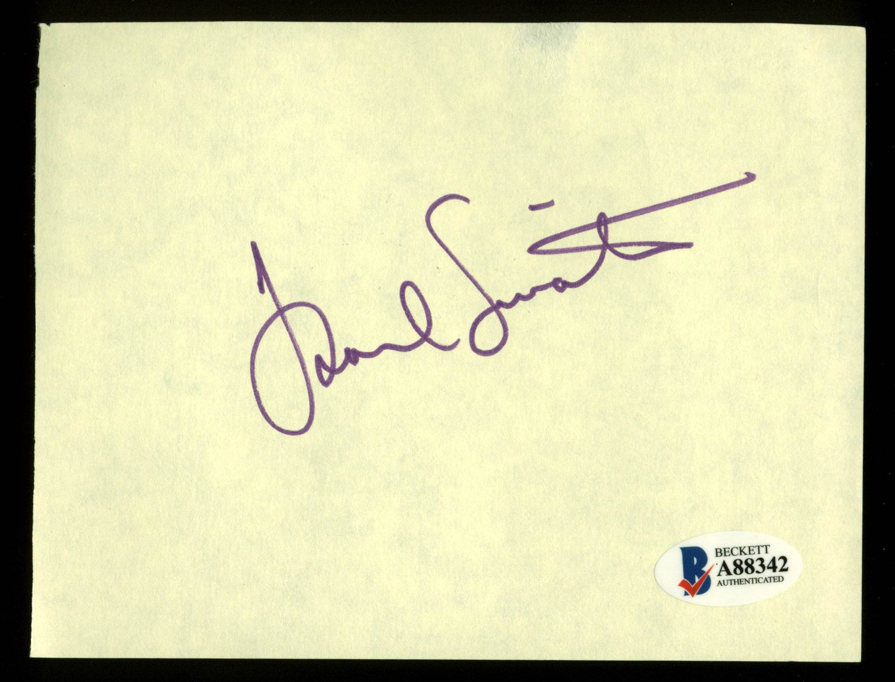 Frank Sinatra Authentic Signed 4.25x5.5 Yellow Album Page BAS #A88342