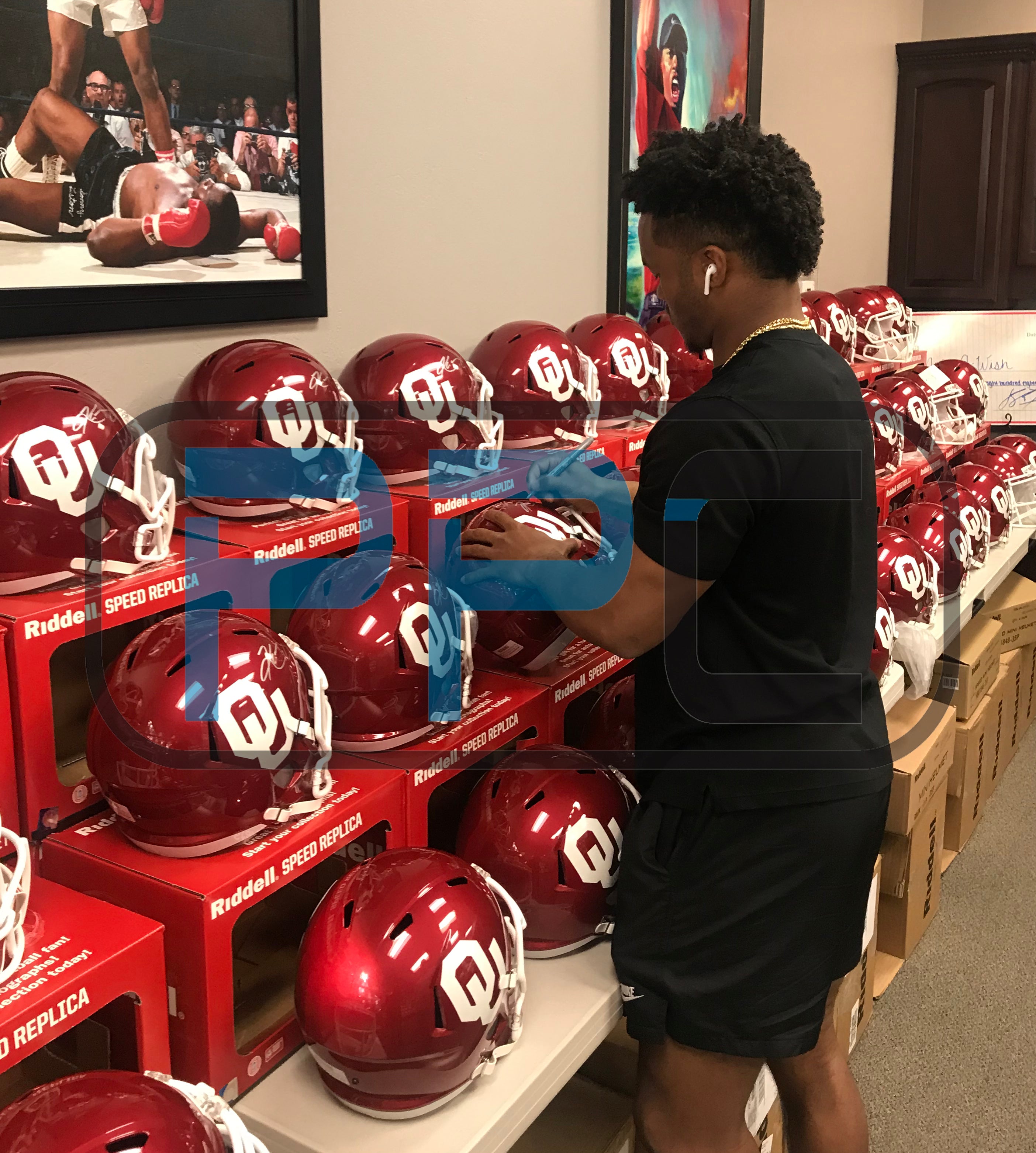 Oklahoma Kyler Murray Authentic Signed Full Size Speed Rep Helmet BAS Witnessed
