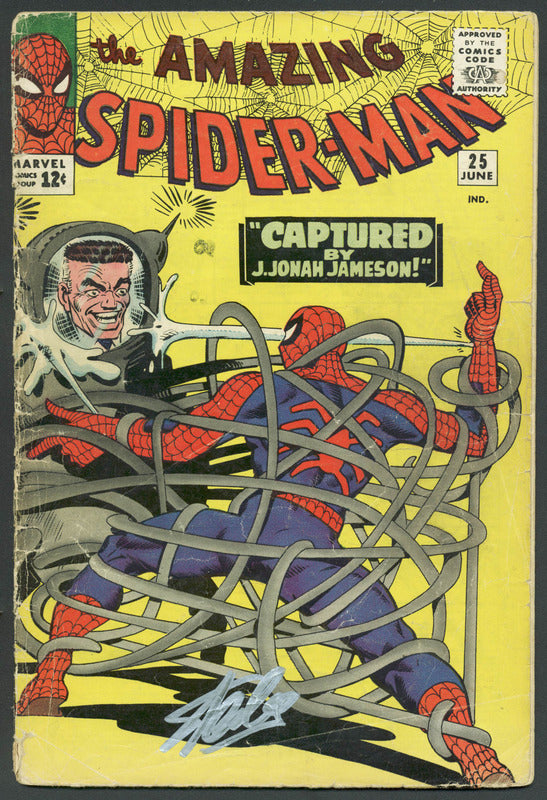 Stan Lee Signed Amazing Spider-Man #25 Comic Book J.Jonah Jameson PSA #6A20921