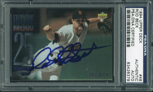 Giants Rod Beck Authentic Signed Card 1994 Upper Deck #46 PSA/DNA Slabbed