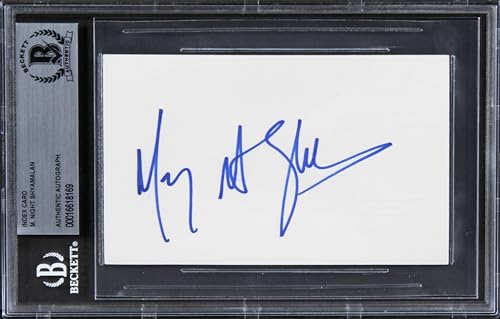 M. Night Shyamalan The Sixth Sense Authentic Signed 3x5 Index Card BAS Slabbed 2