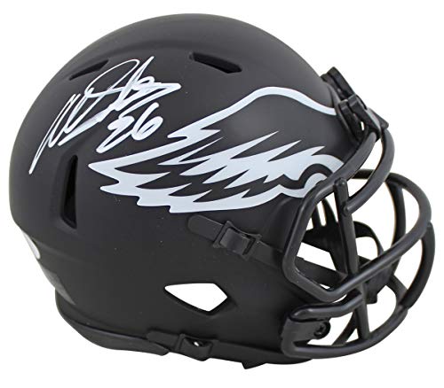 Eagles Miles Sanders Authentic Signed Eclipse Speed Mini Helmet JSA Witness