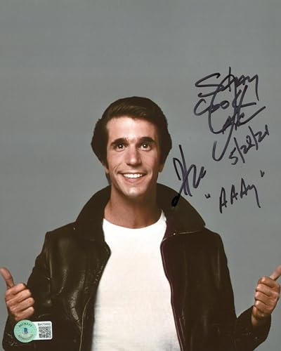 Henry Winkler Happy Days "AAAY" Authentic Signed 8x10 Photo BAS #BA73092