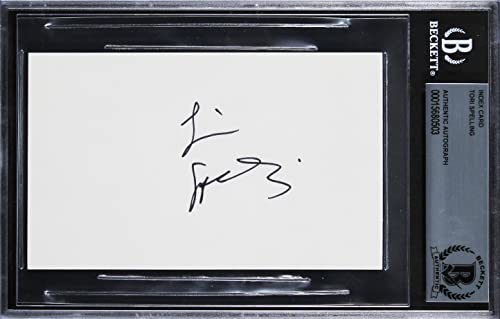 Tori Spelling Beverly Hills 90210 Authentic Signed 3x5 Index Card BAS Slabbed 1