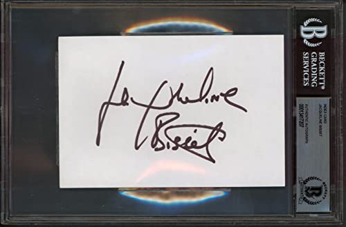 Jacqueline Bisset The Deep Authentic Signed 4x6 Index Card Autographed BAS Slab