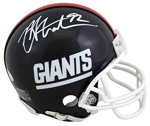 Giants Michael Strahan Authentic Signed 81-99 Throwback Rep Mini Helmet BAS Wit