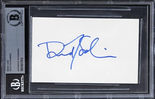 David Schwimmer Friends Authentic Signed 3x5 Index Card Autographed BAS Slabbed