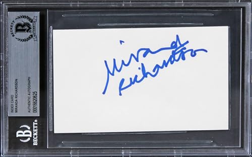 Miranda Richardson The Crying Game Authentic Signed 3x5 Index Card BAS Slabbed