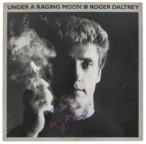 Roger Daltrey Authentic Signed Under A Raging Moon Album Cover BAS #BF88128