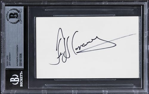 Jeff Conaway Grease Authentic Signed 3x5 Index Card Autographed BAS Slabbed 2
