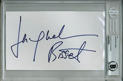 Jacqueline Bisset Authentic Signed 4.25x7 Cut Signature Autographed BAS Slabbed