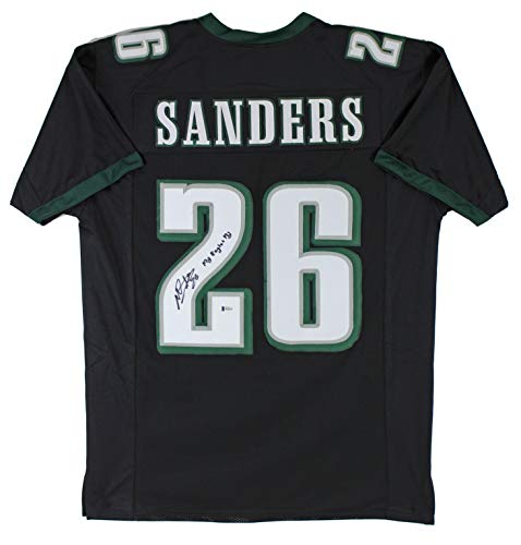 Miles Sanders Fly Eagles Fly Authentic Signed Black Pro Style Jersey BAS Witness