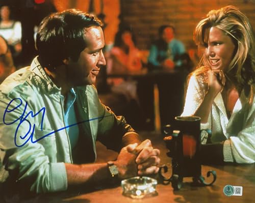 Chevy Chase Christmas Vacation Signed 11x14 Flirting Photo BAS Witnessed