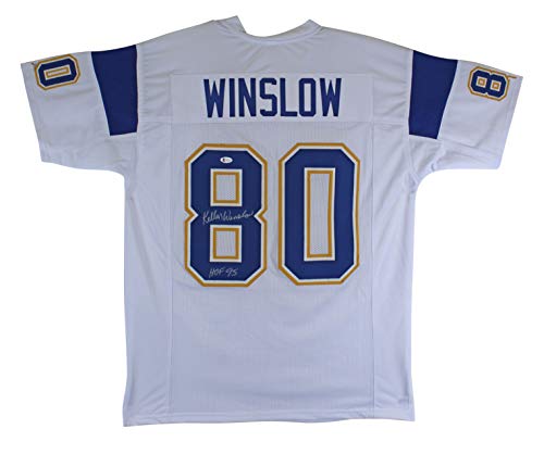 Kellen Winslow "HOF 95" Authentic Signed White Pro Style Jersey BAS Witnessed