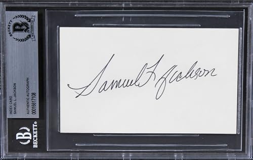 Samuel L. Jackson Coming to America Authentic Signed Index Card BAS Slabbed