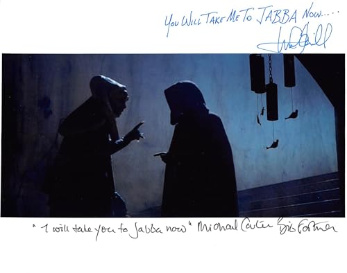 Mark Hamill & Michael Carter Star Wars Return of the Jedi Signed 8x10 Photo BAS