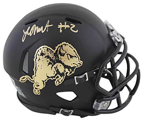 Colorado Laviska Shenault Jr. Signed Black Speed Mini Helmet w/ Chrome Decal BAS