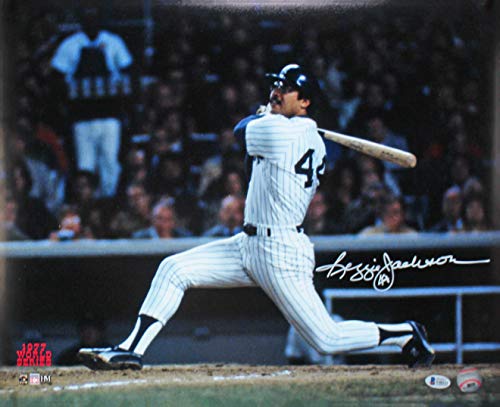 Yankees Reggie Jackson Authentic Signed 16x20 1977 World Series Photo BAS