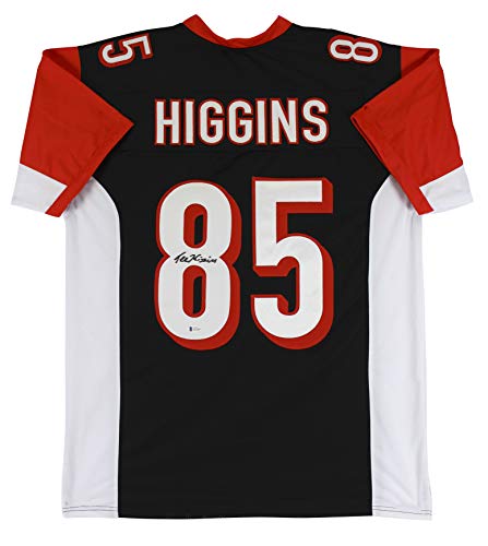 Tee Higgins Authentic Signed Black Pro Style Jersey Autographed BAS Witnessed