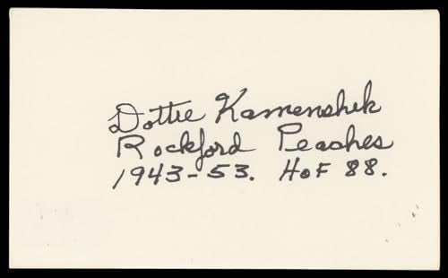 Dorothy Kamenshek A League Of Their Own "HOF" Signed 3x5 Index Card BAS #BN35227