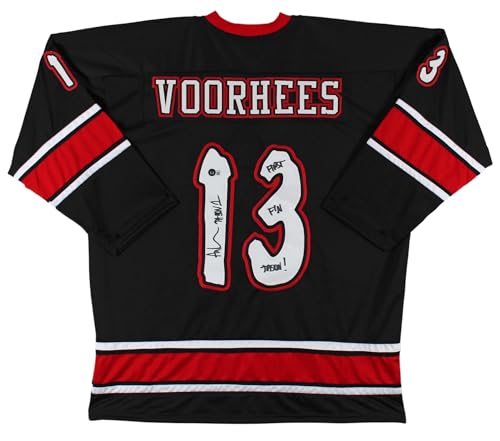 Ari Lehman Friday The 13th "First F'N Jason!" Signed Black Hockey Jersey BAS Wit
