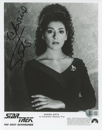 Marina Sirtis Star Trek The Next Generation Signed 8x10 Photo BAS #BN29034