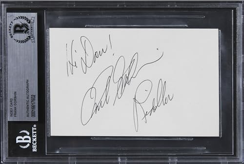 Frank Gorshin Batman "Hi Don!" Authentic Signed 3x5 Index Card BAS Slabbed